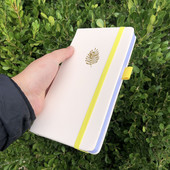 Trópusi növény levelei Pontrács Jegyzetfüzet Pöttyös napló 180GSM Bambusz Papír 128 Oldal Zsebméret