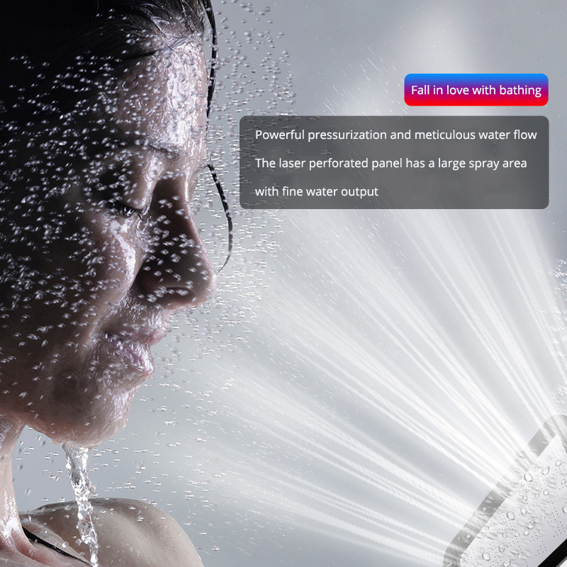 300 skylių kvadratinė dušo galvutė suslėgta vandenį taupanti dušo galvutė, chromuota aukšto slėgio dušo galvutė Vonios kambario priedai