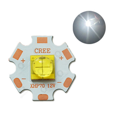 XLamp XHP70 6V 12V LED hideg fehér 6500K meleg fehér 3000k kék 460nm 20mm DTP réz PCB-vel zseblámpa zseblámpa fényforráshoz