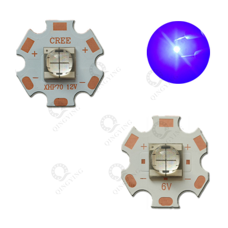 XLamp XHP70 6V 12V LED Ψυχρό Λευκό 6500K Θερμό Λευκό 3000K Μπλε 460nm Με 20mm DTP Copper PCB για φακό Πηγή φωτός
