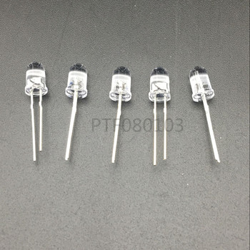 100 τμχ 5mm IR LED 850nm Clear Lens Infrared Diode 20mA Διάφανη 5 mm Through Hole Light Emitting Diode 850 nm Λαμπτήρας LED