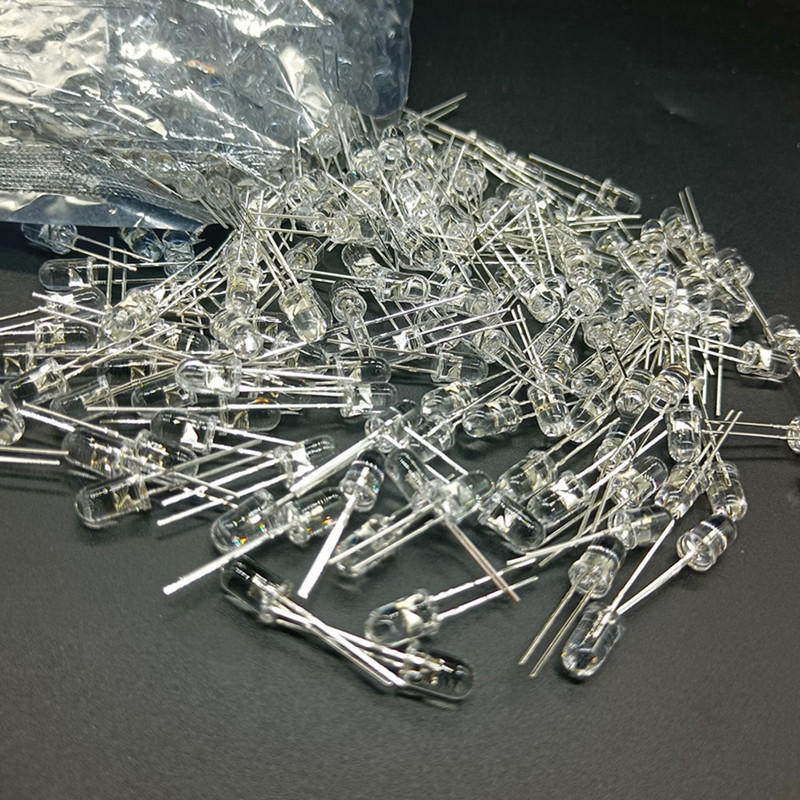 100 τμχ 5mm IR LED 850nm Clear Lens Infrared Diode 20mA Διάφανη 5 mm Through Hole Light Emitting Diode 850 nm Λαμπτήρας LED