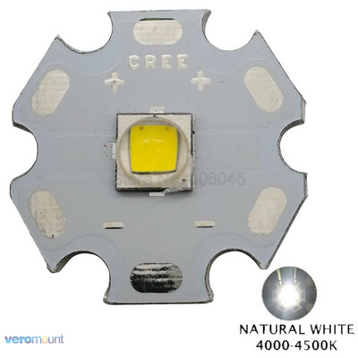 Cree XLamp XM-L2 XML2 T6 10W semleges fehér 4500K nagy teljesítményű LED fénykibocsátó gyöngy zseblámpához 16mm vagy 20mm fekete/fehér PCB