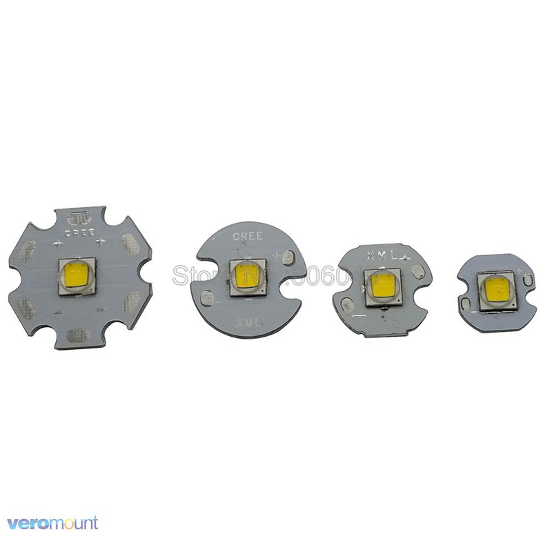 Cree XLamp XM-L2 XML2 T6 10W Neutral White 4500K High Power LED Light Emitter Bead για φακό 16mm ή 20mm Ασπρόμαυρο PCB