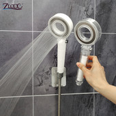 Zloog új modern fürdőszobai zuhanyfej Víztakarékos nagynyomású zuhany Stop gombos fürdőfúvóka spray-vel