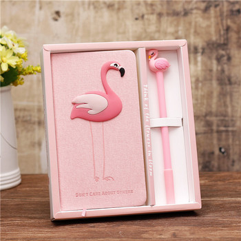 Ροζ τετράδιο για κορίτσια Zakka Lovers Flamingo Σετ κουτί δώρου Σχολικά προμήθειες Planners Escolar Stationery Σκίτσο