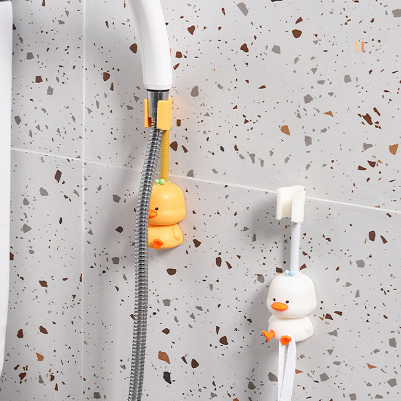 Βάση κεφαλής ντους 360° Ρυθμιζόμενη αυτοκόλλητη βάση κεφαλής ντους Βάση τοίχου με 2 άγκιστρα Βάση SPA Μπάνιο Universal ABS 1 τμχ