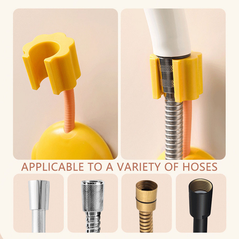 Βάση ντουζιέρας Ρυθμιζόμενη βάση ντους χωρίς διάτρηση Cartoon Εύκολη εγκατάσταση για Βάση κεφαλής ντους μπάνιου SEC88