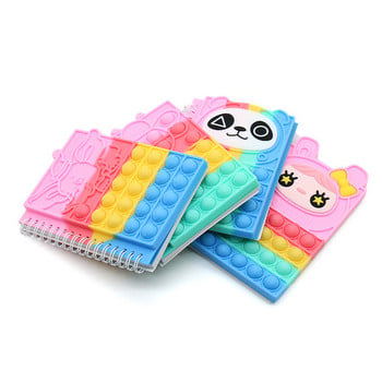 Kawaii Notebook Pop Its Σημειωματάρια κάλυμμα ποπ από σιλικόνη, Fidget Sensory Toys Mini Journal Σχολικά προμήθειες Παιδική γραφική ύλη