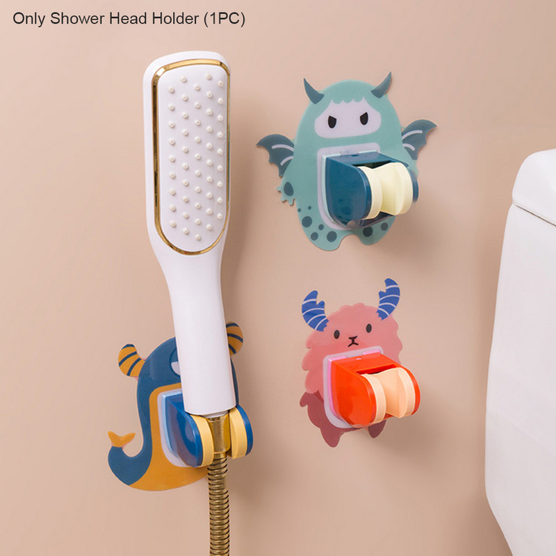 Ισχυρή αυτοκόλλητη καθολική ρυθμιζόμενη πλαστική χειροκίνητη καρτούν χωρίς τρύπημα Στήριγμα κεφαλής ντους Επιτοίχια βάση αδιάβροχη