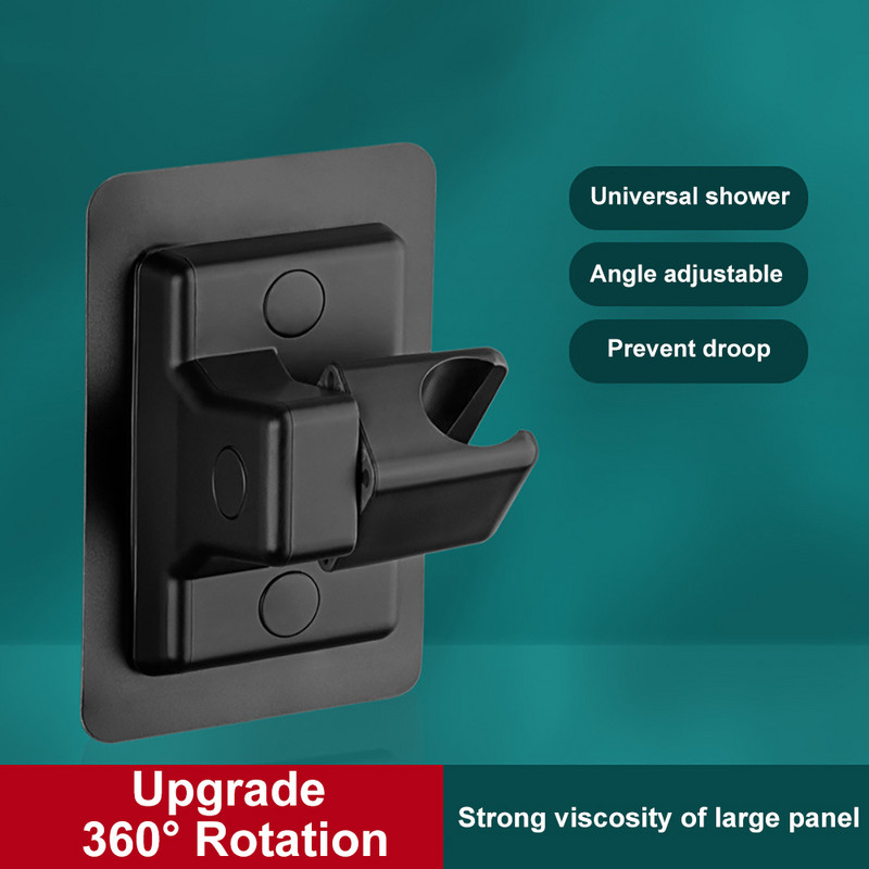 Punch Free Στήριγμα ντουζιέρας Αυτοκόλλητο γενικό στήριγμα κεφαλής ντους αδιάβροχο ρυθμιζόμενο 360 μοίρες αξεσουάρ μπάνιου