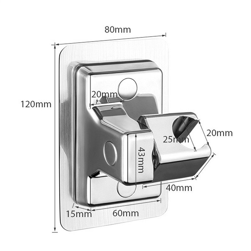 Punch Free Στήριγμα ντουζιέρας Αυτοκόλλητο γενικό στήριγμα κεφαλής ντους αδιάβροχο ρυθμιζόμενο 360 μοίρες αξεσουάρ μπάνιου