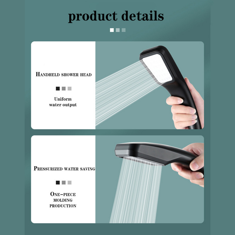 ZhangJi New Black 300 Holes Βάση κεφαλής ντους υψηλής πίεσης βροχόπτωσης Εξοικονόμηση νερού Ακροφύσιο ψεκασμού Chrome Αξεσουάρ μπάνιου