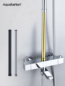 Dušo ilgintuvas 30 cm nerūdijančio plieno apvalus chromas vonios kambario dušo strypo pailginimas