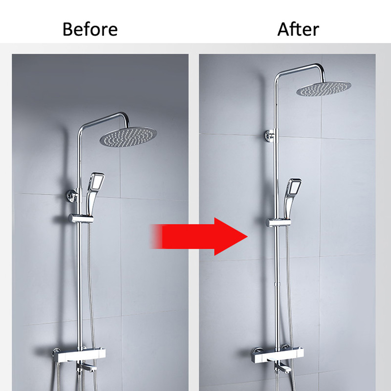 Dušo ilgintuvas 30 cm nerūdijančio plieno apvalus chromas vonios kambario dušo strypo pailginimas