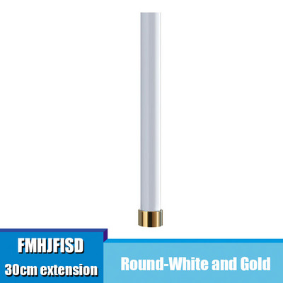 Juoda / chromas / auksas / baltas vonios dušo maišytuvas Prailginamasis vamzdis Dušo svirtis Aksesuaras Žalvarinis vamzdis kvadratinis apvalus 40 cm