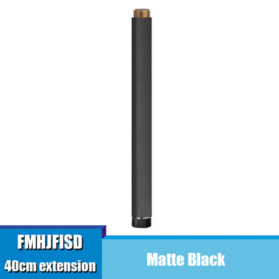 Juoda / chromas / auksas / baltas vonios dušo maišytuvas Prailginamasis vamzdis Dušo svirtis Aksesuaras Žalvarinis vamzdis kvadratinis apvalus 40 cm