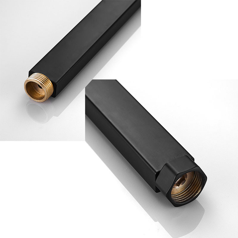 Juoda / chromas / auksas / baltas vonios dušo maišytuvas Prailginamasis vamzdis Dušo svirtis Aksesuaras Žalvarinis vamzdis kvadratinis apvalus 40 cm