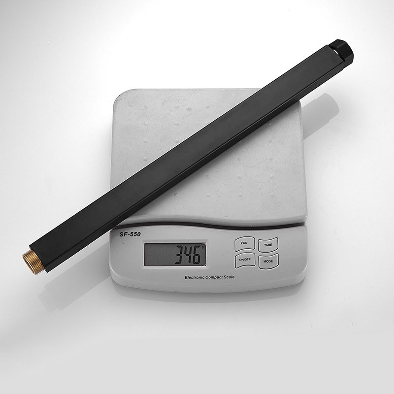 Juoda / chromas / auksas / baltas vonios dušo maišytuvas Prailginamasis vamzdis Dušo svirtis Aksesuaras Žalvarinis vamzdis kvadratinis apvalus 40 cm