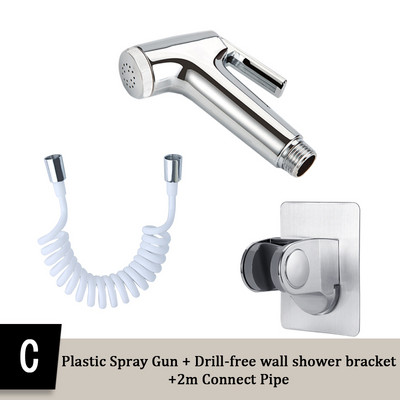 ABS plastist käeshoitav naiste bidee korpuse puhas loputuspüstol, tualett vannitoa bideesegisti sprinkler dušipea otsiku pihustuspüstol