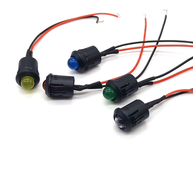 5 τμχ 5 χιλιοστά προ-ενσύρματα LED με θήκες που εκπέμπουν δίοδοι Φώτα λαμπτήρων για DIY Hobbyists 3V 6V 9V 12V-220V Κόκκινο Κίτρινο Μπλε Πράσινο Λευκό