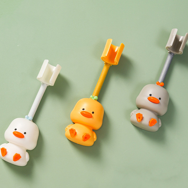 Χαριτωμένο στήριγμα ντους Cartoon, ράφι τοίχου, ρυθμιζόμενο αυτοκόλλητο 360° ντους Αξεσουάρ μπάνιου