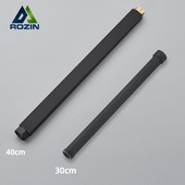 30/40 cm ümmargune ja kandiline pikendustoru vannitoa dušisegisti jaoks, must üldliidese pikendustorud, lisapikendustoru