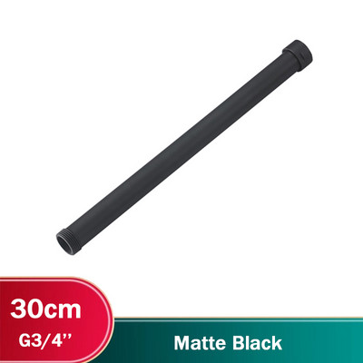 30/40 cm ümmargune ja kandiline pikendustoru vannitoa dušisegisti jaoks, must üldliidese pikendustorud, lisapikendustoru