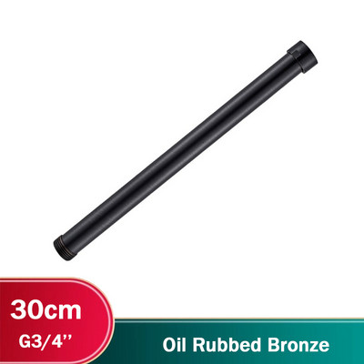 30/40 cm ümmargune ja kandiline pikendustoru vannitoa dušisegisti jaoks, must üldliidese pikendustorud, lisapikendustoru