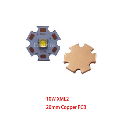 1x Eredeti Led CREE XML2 XM-L2 10W nagy teljesítményű LED gyöngyök PCB nélkül Hűvös, meleg, semleges fehér zseblámpa Led fényforrás