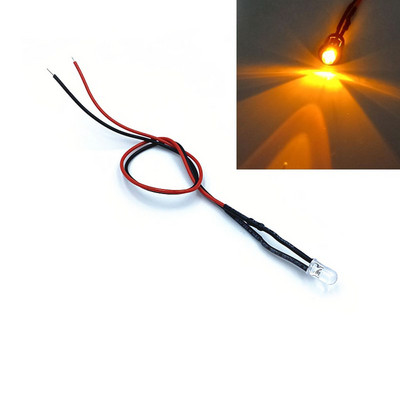 5db Ultra Bright 8mm-es előre vezetékes LED-es lámpa tartóval kibocsátó diódák Izzó visszajelző lámpa 3V 5V6V 9V 12V 24V 36V 48V 110V 220V