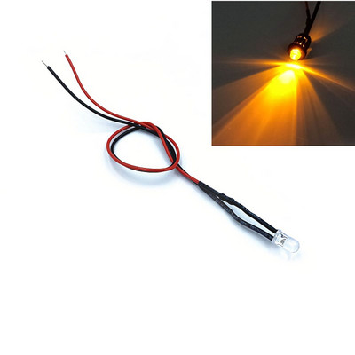 5db Ultra Bright 8mm-es előre vezetékes LED-es lámpa tartóval kibocsátó diódák Izzó visszajelző lámpa 3V 5V6V 9V 12V 24V 36V 48V 110V 220V