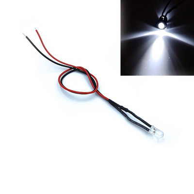 5db Ultra Bright 8mm-es előre vezetékes LED-es lámpa tartóval kibocsátó diódák Izzó visszajelző lámpa 3V 5V6V 9V 12V 24V 36V 48V 110V 220V