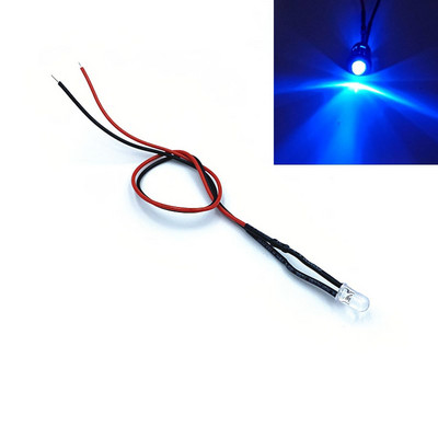 5db Ultra Bright 8mm-es előre vezetékes LED-es lámpa tartóval kibocsátó diódák Izzó visszajelző lámpa 3V 5V6V 9V 12V 24V 36V 48V 110V 220V