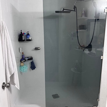 ABS държач за душ без пробиване Регулируема скоба за душ за аксесоари за домашна баня черен
