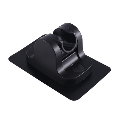 ABS dušo laikiklis be gręžimo Reguliuojamas dušo laikiklis namų vonios kambario priedui, juodas