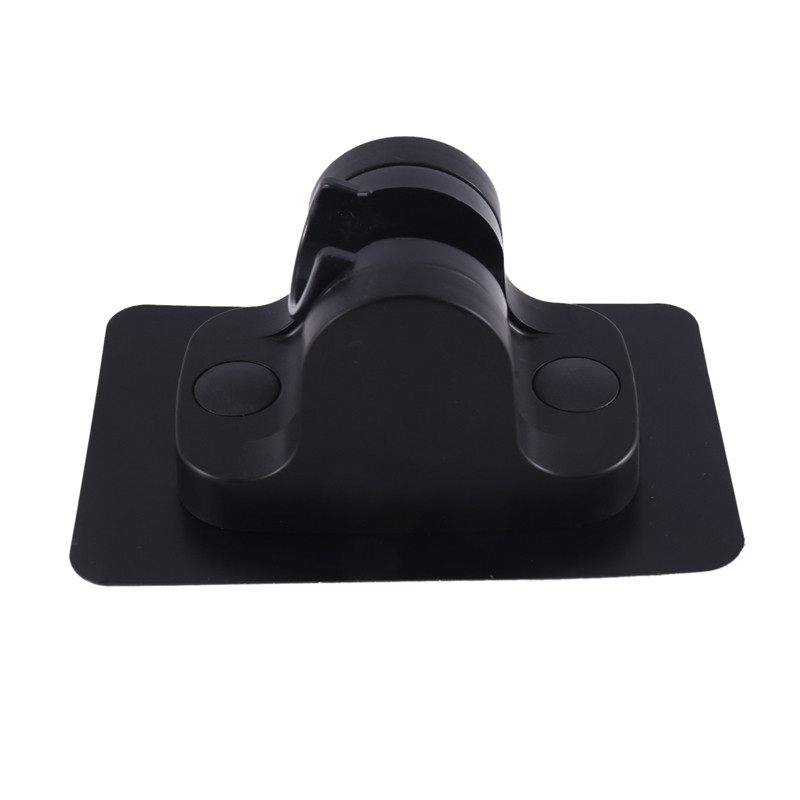 ABS dušo laikiklis be gręžimo Reguliuojamas dušo laikiklis namų vonios kambario priedui, juodas