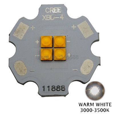 Cree XBD XB-D 4Leds 4-chip integrált nagy teljesítményű LED-kibocsátó fény 12V fehér/meleg fehér/piros/zöld/kék/sárga barkács világító lámpa