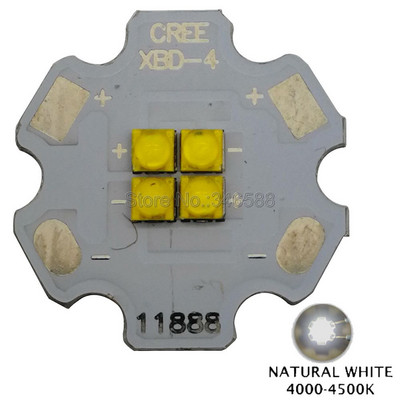Cree XBD XB-D 4Leds 4-chip integrált nagy teljesítményű LED-kibocsátó fény 12V fehér/meleg fehér/piros/zöld/kék/sárga barkács világító lámpa
