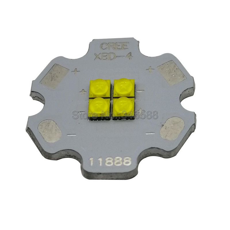 Cree XBD XB-D 4Leds 4-Chip Ενσωματωμένο φως εκπομπού LED υψηλής ισχύος 12V Λευκό/Θερμό λευκό/Κόκκινο/Πράσινο/Μπλε/Κίτρινο Φωτιστικό DIY