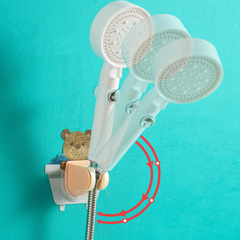 Στήριγμα κεφαλής ντους Ισχυρό αυτοκόλλητο ραβδί ντους Στήριγμα τοίχου Ρυθμιζόμενο στήριγμα μπάνιου για κινούμενα σχέδια Δεν χρειάζεται τρυπάνι