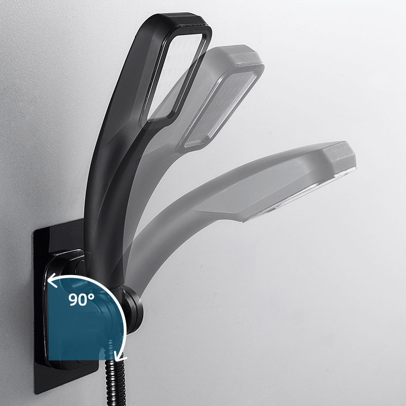 Ρυθμιζόμενη κεφαλή ντους μπάνιου χωρίς διάτρηση, σταθερή βάση αξεσουάρ εύκαμπτου σωλήνα ντους βροχής βεντούζα