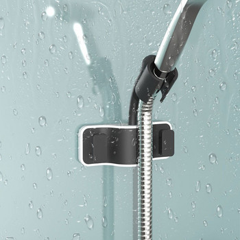 Държач за душ Регулируем държач за душ глава Стенна стойка Непробиваема 360° скоба Поддържаща основа Душ Аксесоар за баня