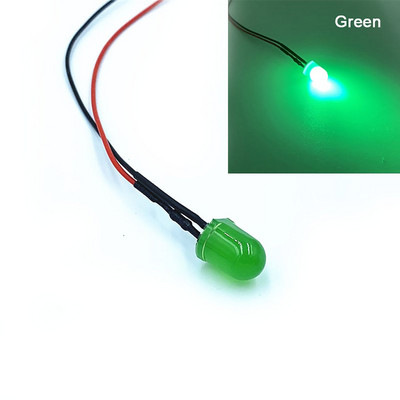 10 τμχ 8mm Προκαλωδιωμένα LED Διόδους Εκπομπής με Αντίσταση LED λαμπτήρα 3V 5V6V9V 12V 24V 36V 48V 60V 110V 220V