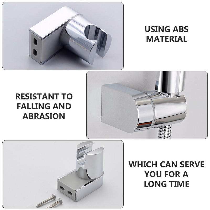 Ντους σταθερή βάση Μεταλλικός σωλήνας Ψεκαστήρας Υποστηρικτής Χειρός ντουζιέρας τοίχου Abs Engineering Plastics Επιτοίχια βάση ντουζιέρας