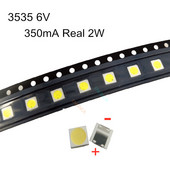 100db LG Innotek LED LED valódi 2W 6V 3535 350mA 230LM Hűvös fehér LCD háttérvilágítás TV alkalmazáshoz