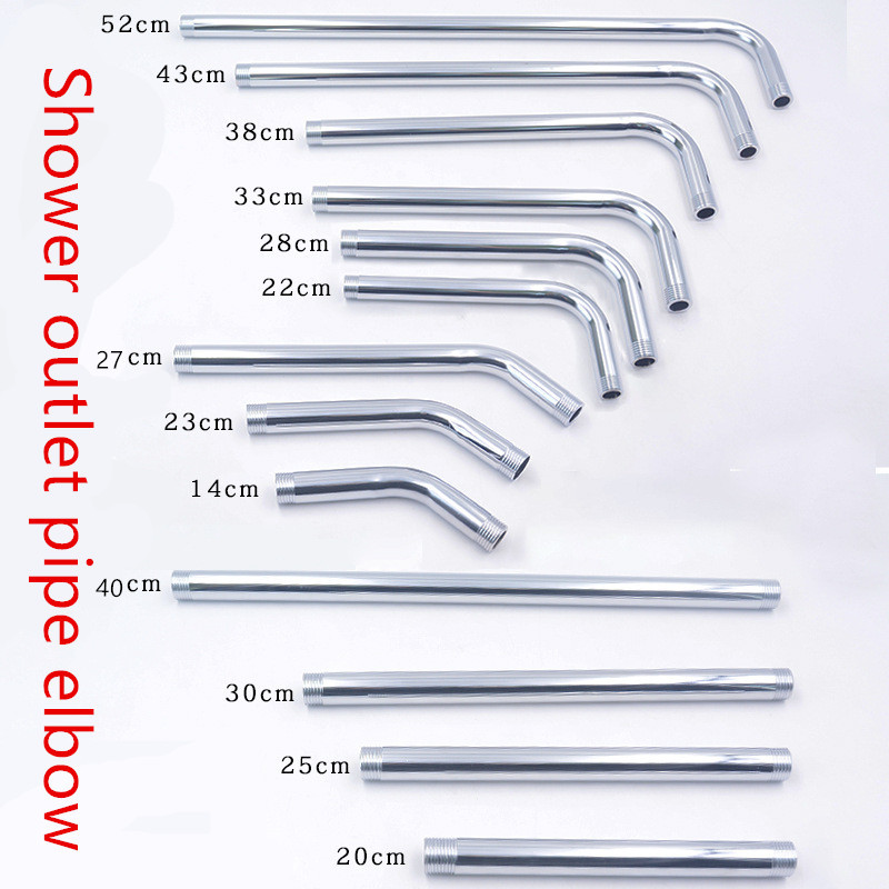 Sieninės dušo svirties nerūdijantis plienas G1/2 Prailginami vandens įleidimo vamzdžiai Dušo galvutės strypas Žalvarinė fiksuota sėdynė vonios įrangai