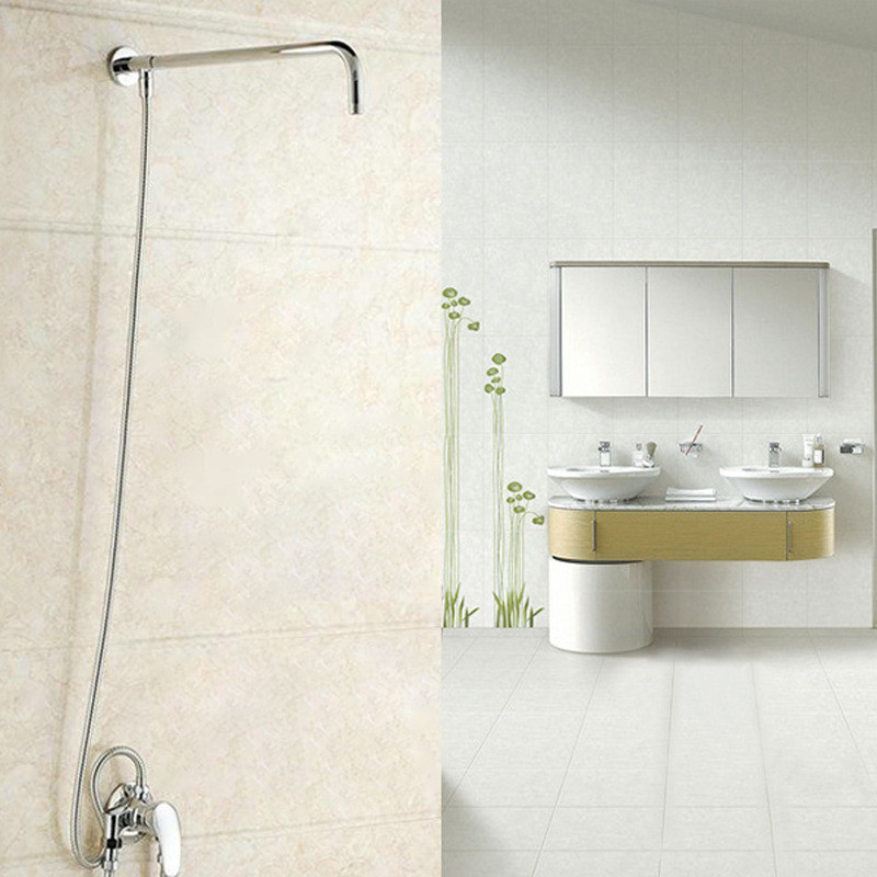 Sieninės dušo svirties nerūdijantis plienas G1/2 Prailginami vandens įleidimo vamzdžiai Dušo galvutės strypas Žalvarinė fiksuota sėdynė vonios įrangai