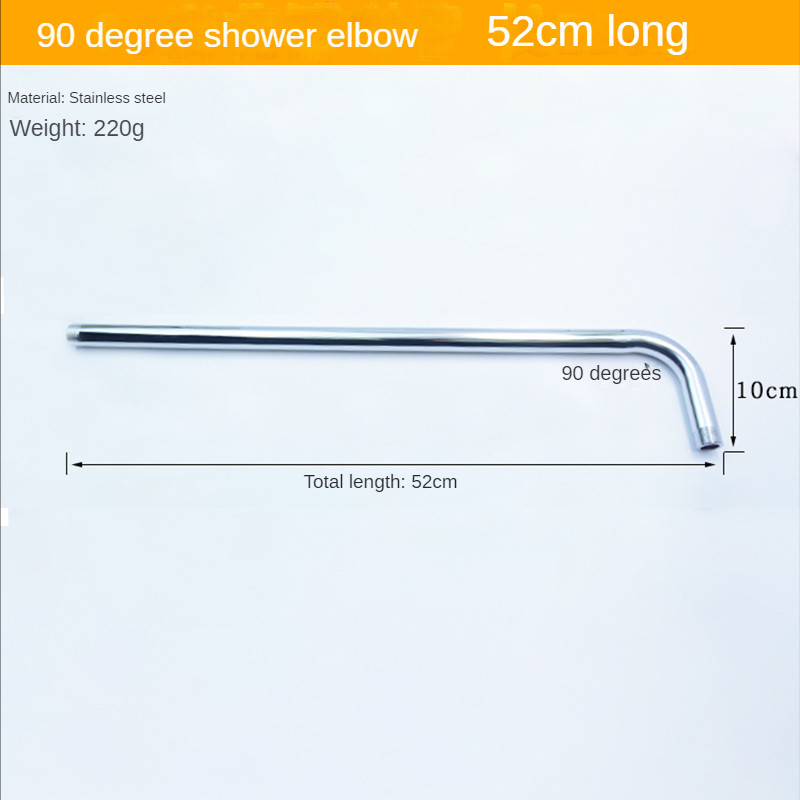 Sieninės dušo svirties nerūdijantis plienas G1/2 Prailginami vandens įleidimo vamzdžiai Dušo galvutės strypas Žalvarinė fiksuota sėdynė vonios įrangai