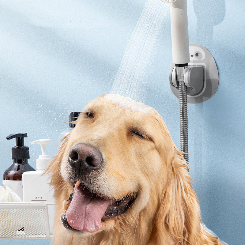 Αυτοκόλλητο στήριγμα ντους Cartoon Ρυθμιζόμενο στήριγμα ντους χωρίς διάτρηση Κλίση προς τα πάνω και προς τα κάτω για μπάνιο